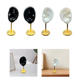Maxbell Earring Display Stand Ear Model Stud Holder with Base for Birthday Showcase Black Left
