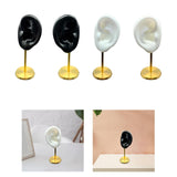Maxbell Earring Display Stand Ear Model Stud Holder with Base for Birthday Showcase Black Left