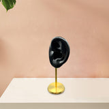 Maxbell Earring Display Stand Ear Model Stud Holder with Base for Birthday Showcase Black Left