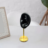Maxbell Earring Display Stand Ear Model Stud Holder with Base for Birthday Showcase Black Left