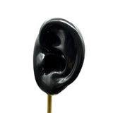 Maxbell Earring Display Stand Ear Model Stud Holder with Base for Birthday Showcase Black Left