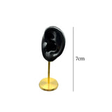 Maxbell Earring Display Stand Ear Model Stud Holder with Base for Birthday Showcase Black Left