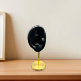 Maxbell Earring Display Stand Ear Model Stud Holder with Base for Birthday Showcase Black Right