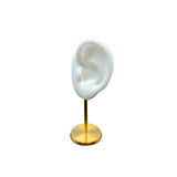 Maxbell Earring Display Stand Ear Model Stud Holder with Base for Birthday Showcase White Left