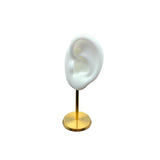 Maxbell Earring Display Stand Ear Model Stud Holder with Base for Birthday Showcase White Left