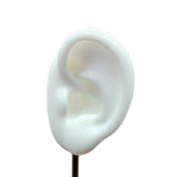 Maxbell Earring Display Stand Ear Model Stud Holder with Base for Birthday Showcase White Left