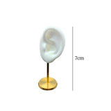 Maxbell Earring Display Stand Ear Model Stud Holder with Base for Birthday Showcase White Left