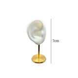 Maxbell Earring Display Stand Ear Model Stud Holder with Base for Birthday Showcase White Right