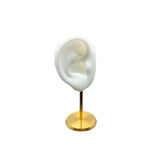 Maxbell Earring Display Stand Ear Model Stud Holder with Base for Birthday Showcase White Right