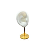Maxbell Earring Display Stand Ear Model Stud Holder with Base for Birthday Showcase White Right