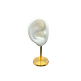 Maxbell Earring Display Stand Ear Model Stud Holder with Base for Birthday Showcase White Right