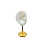 Maxbell Earring Display Stand Ear Model Stud Holder with Base for Birthday Showcase White Right