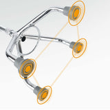 Maxbell Walking Sticks Telescopic Retractable Stable Seniors Adults Elderly Heightened 4 feet