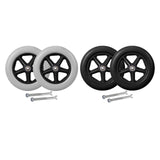 Maxbell 2 Pieces Wheelchair Replacement Wheels 8" Solid Tire for Wheelchairs Walkers Gray