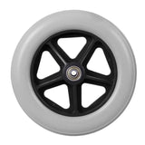 Maxbell 2 Pieces Wheelchair Replacement Wheels 8" Solid Tire for Wheelchairs Walkers Gray