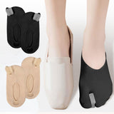 Maxbell 2 Pieces Soft Invisible Big Toe Splint Straightener split Socks AntiSlip Black