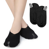 Maxbell 2 Pieces Soft Invisible Big Toe Splint Straightener split Socks AntiSlip Black