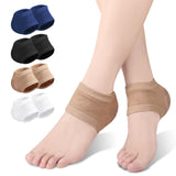Maxbell 2 Pieces Strech Hydrating Heel Socks Polyester Adults for Cracking Feet White