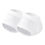Maxbell 2 Pieces Strech Hydrating Heel Socks Polyester Adults for Cracking Feet White