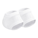 Maxbell 2 Pieces Strech Hydrating Heel Socks Polyester Adults for Cracking Feet White