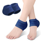 Maxbell 2 Pieces Strech Hydrating Heel Socks Polyester Adults for Cracking Feet Blue