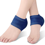 Maxbell 2 Pieces Strech Hydrating Heel Socks Polyester Adults for Cracking Feet Blue