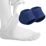 Maxbell 2 Pieces Strech Hydrating Heel Socks Polyester Adults for Cracking Feet Blue