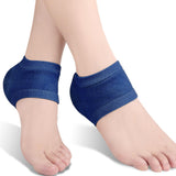 Maxbell 2 Pieces Strech Hydrating Heel Socks Polyester Adults for Cracking Feet Blue
