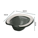 Maxbell Sitz Bath Tub Soaking with Drain Holes PU Seat Cushion for Elderly Adults Green