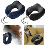 Maxbell Ushape Neck Pillow Travel Washable Sleep Memory Foam Supplies Head Blue