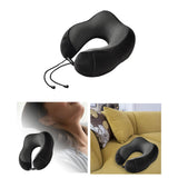 Maxbell Ushape Neck Pillow Travel Washable Sleep Memory Foam Supplies Head Black