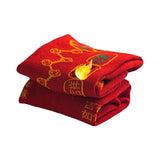 Maxbell New Years Red Cotton Socks for Adults Teens Breathable Warm Stretchy