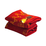 Maxbell New Years Red Cotton Socks for Adults Teens Breathable Warm Stretchy