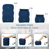 Maxbell Inflatable Footrest Pillow Portable Kids Sleeping Bed for Camping Buses Blue