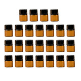 Maxbell 25x Mini Liquid Bottles Storage Container Leakproof with Caps for Liquid 1ml Conjoined Plug