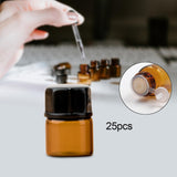 Maxbell 25x Mini Liquid Bottles Storage Container Leakproof with Caps for Liquid 1ml Conjoined Plug