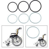 Maxbell Wheelchair Tire PU Urethane Assembly Tubeless Accessory Easy to Install 20X1 3/8 black