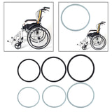 Maxbell Wheelchair Tire PU Urethane Assembly Tubeless Accessory Easy to Install 20X1 3/8 black