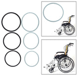 Maxbell Wheelchair Tire PU Urethane Assembly Tubeless Accessory Easy to Install 20X1 3/8 black