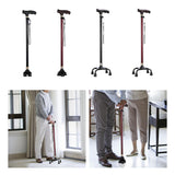 Maxbell Walking Cane Thickened Stainless Steel Stable for Old People Seniors Adults Black small
