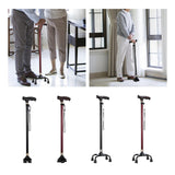 Maxbell Walking Cane Thickened Stainless Steel Stable for Old People Seniors Adults Black small
