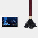 Maxbell Walking Cane Thickened Stainless Steel Stable for Old People Seniors Adults Black small
