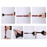 Maxbell Walking Cane Thickened Stainless Steel Stable for Old People Seniors Adults Black small