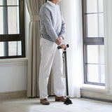 Maxbell Walking Cane Thickened Stainless Steel Stable for Old People Seniors Adults Black small