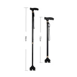 Maxbell Walking Cane Thickened Stainless Steel Stable for Old People Seniors Adults Black small
