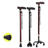 Maxbell Walking Cane Thickened Stainless Steel Stable for Old People Seniors Adults Red small