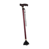 Maxbell Walking Cane Thickened Stainless Steel Stable for Old People Seniors Adults Red small