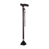 Maxbell Walking Cane Thickened Stainless Steel Stable for Old People Seniors Adults Red small