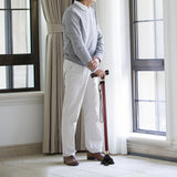 Maxbell Walking Cane Thickened Stainless Steel Stable for Old People Seniors Adults Red small