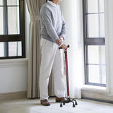 Maxbell Walking Cane Thickened Stainless Steel Stable for Old People Seniors Adults Red large